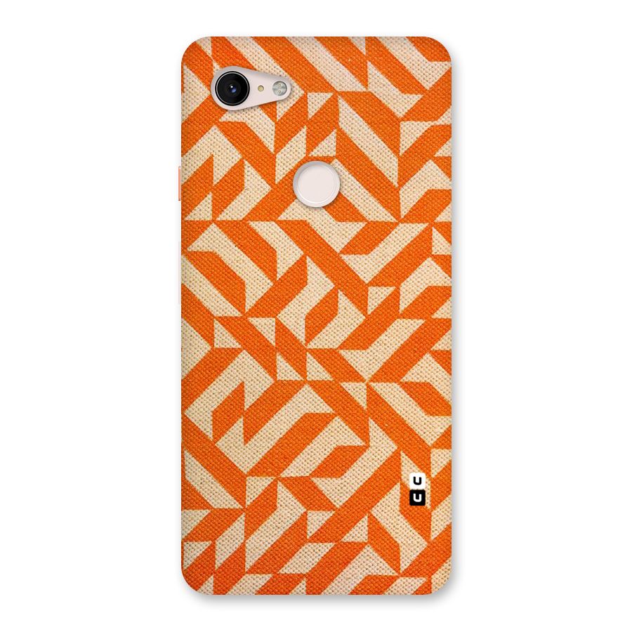 Orange Beige Pattern Back Case for Google Pixel 3 XL