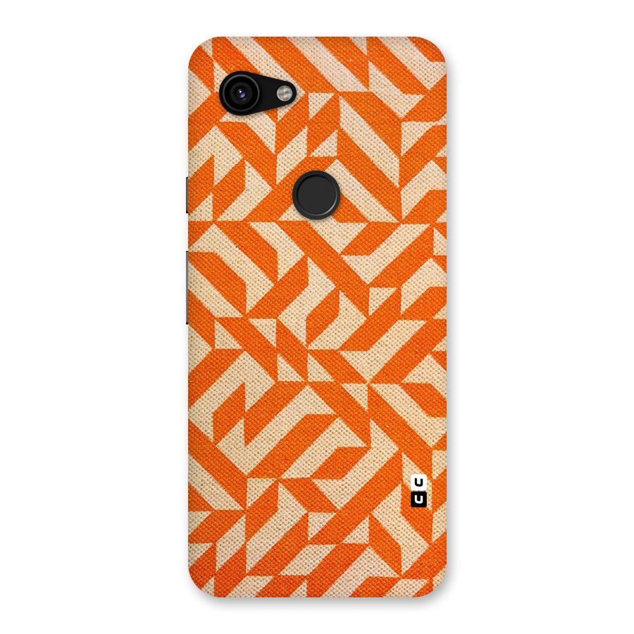 Orange Beige Pattern Back Case for Google Pixel 3a