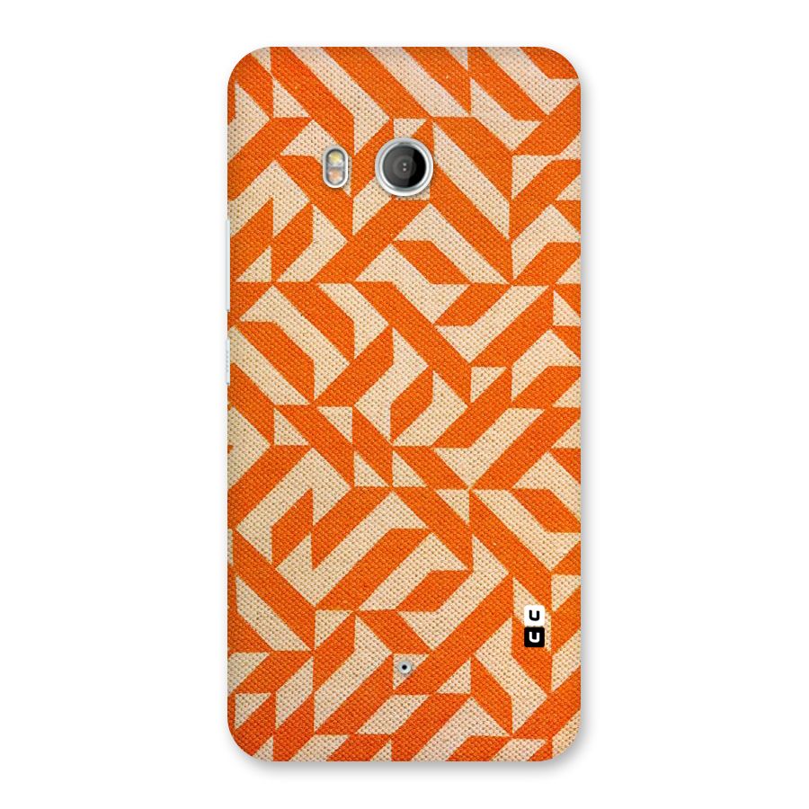Orange Beige Pattern Back Case for HTC U11
