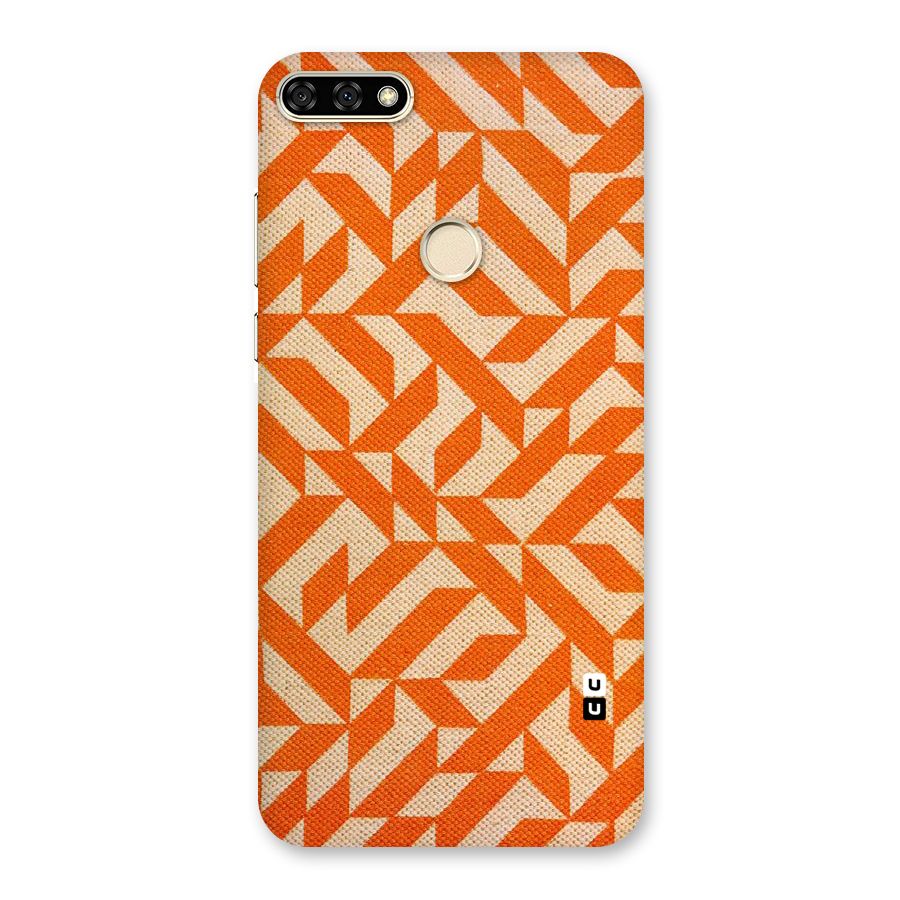Orange Beige Pattern Back Case for Honor 7A