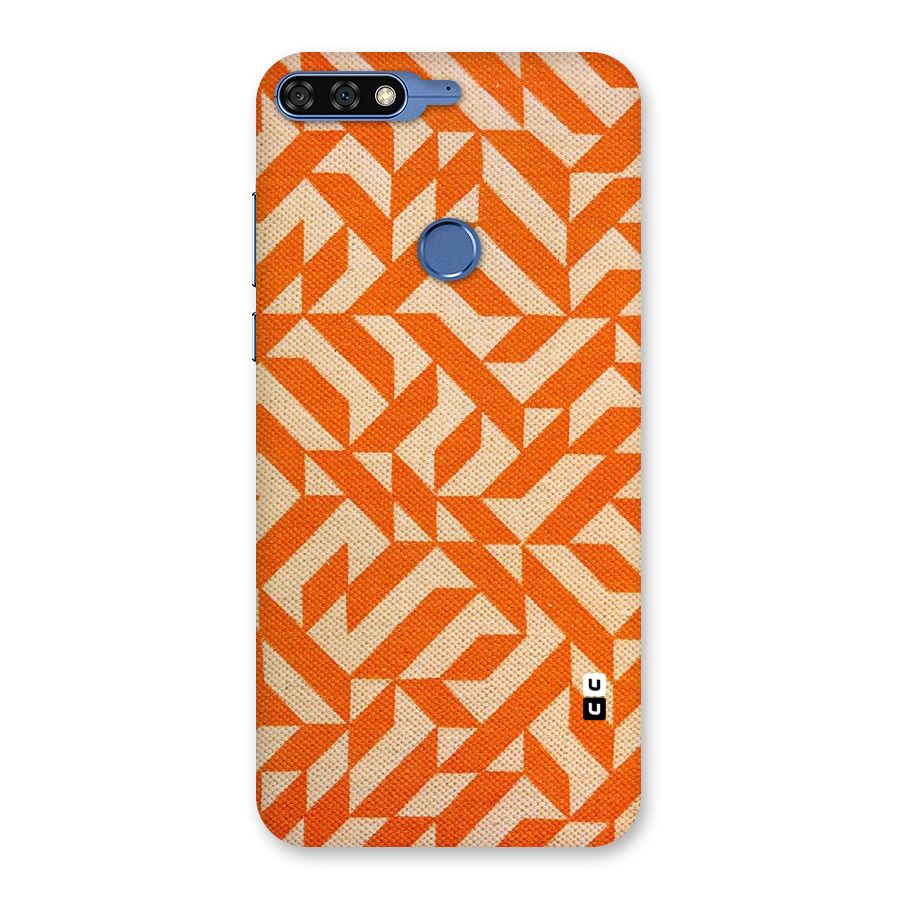 Orange Beige Pattern Back Case for Honor 7C
