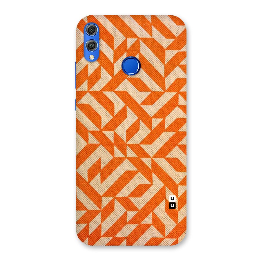 Orange Beige Pattern Back Case for Honor 8X