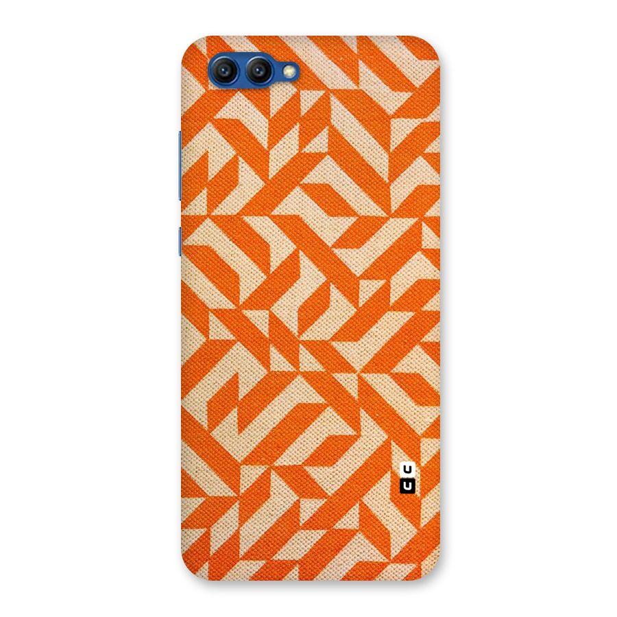 Orange Beige Pattern Back Case for Honor View 10