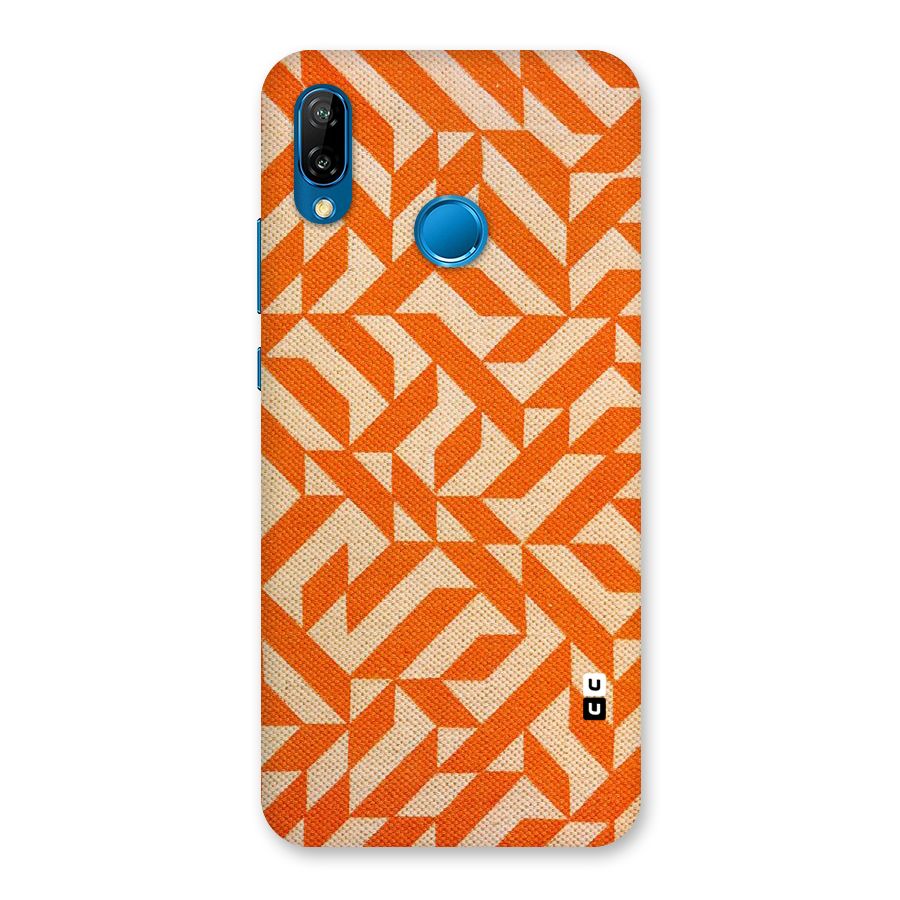 Orange Beige Pattern Back Case for Huawei P20 Lite