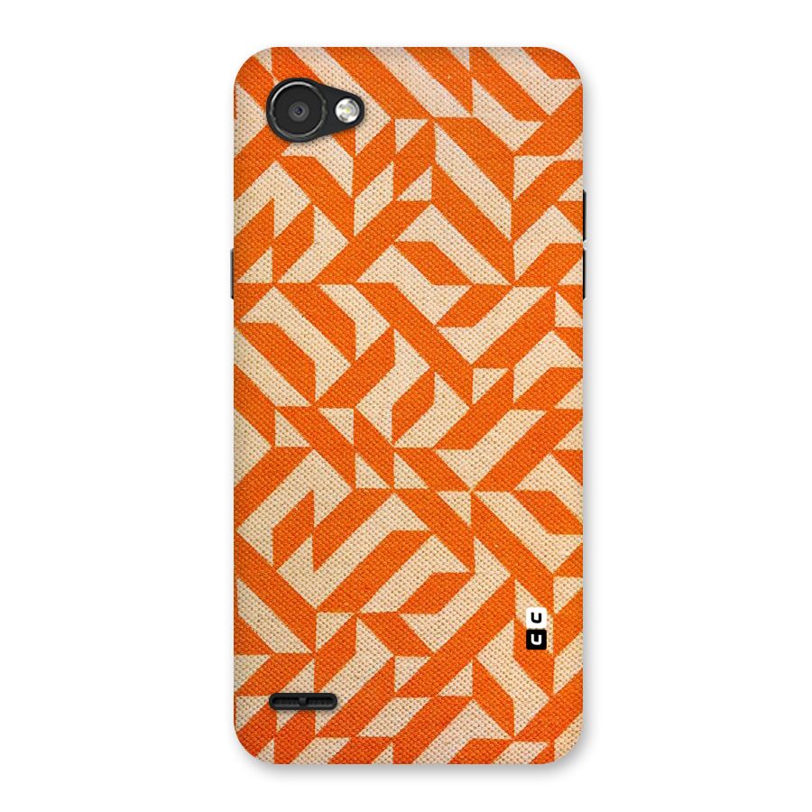 Orange Beige Pattern Back Case for LG Q6