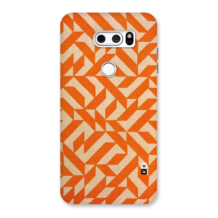 Orange Beige Pattern Back Case for LG V30