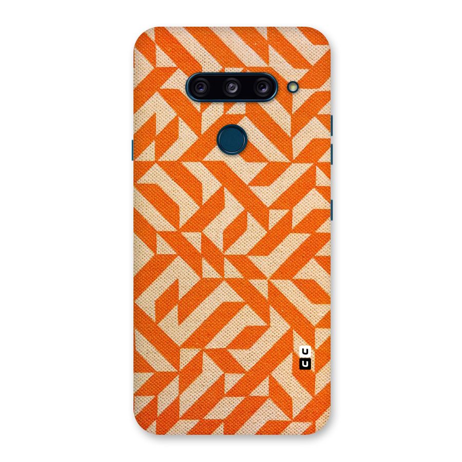 Orange Beige Pattern Back Case for LG  V40 ThinQ