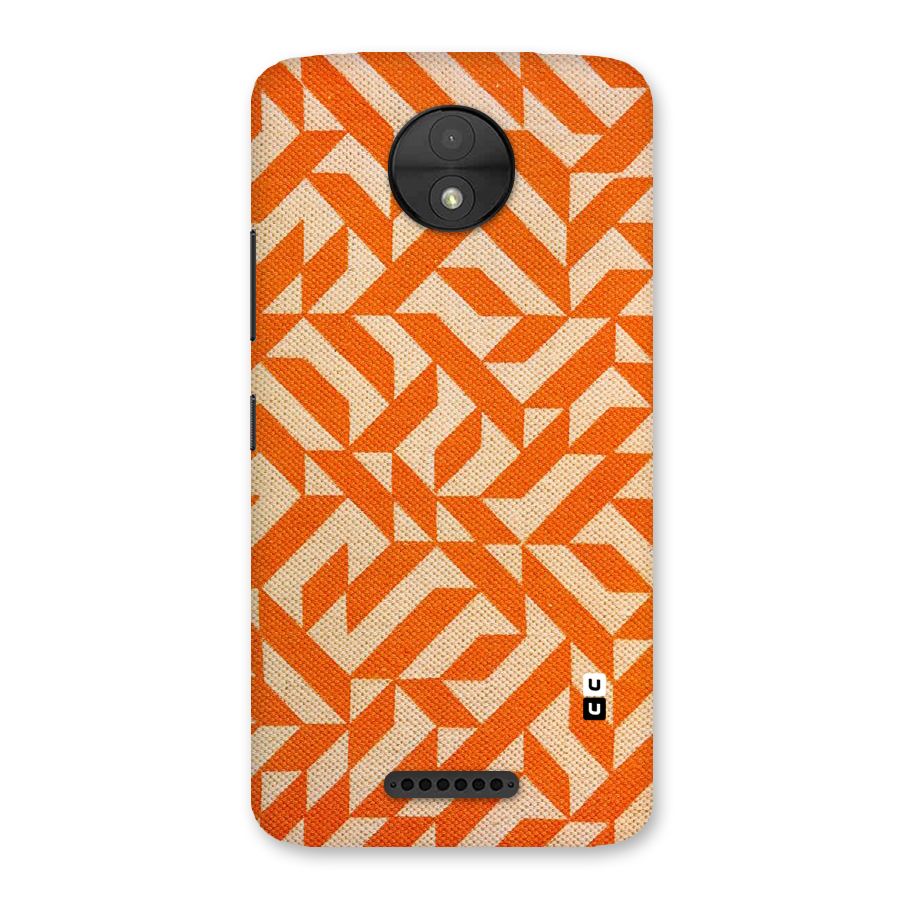 Orange Beige Pattern Back Case for Moto C
