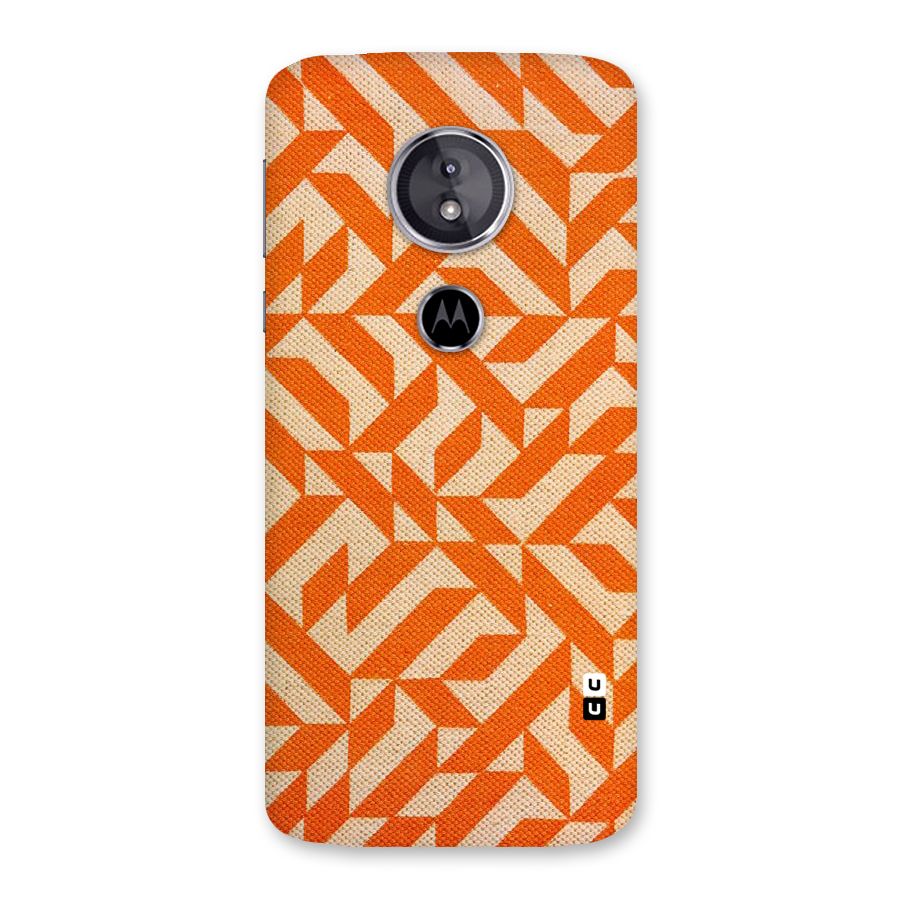 Orange Beige Pattern Back Case for Moto E5