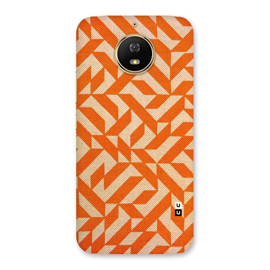 Orange Beige Pattern Back Case for Moto G5s