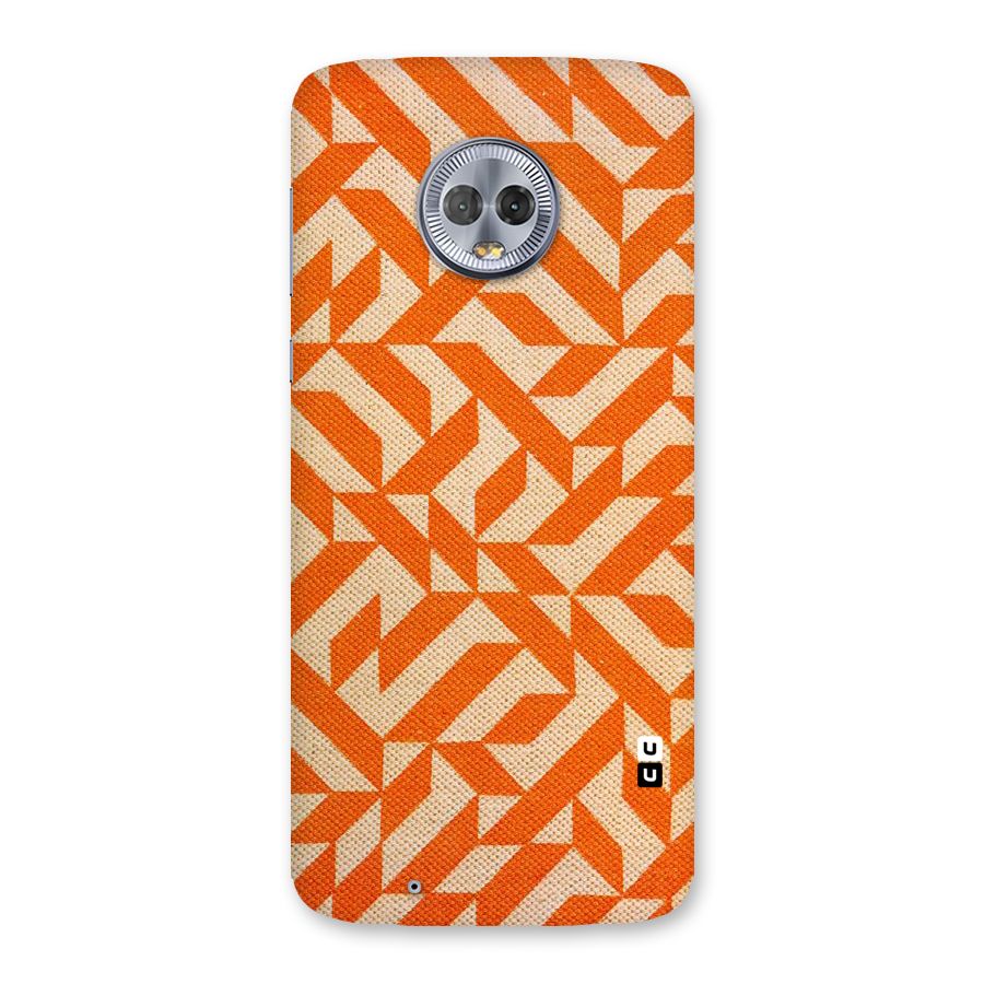 Orange Beige Pattern Back Case for Moto G6
