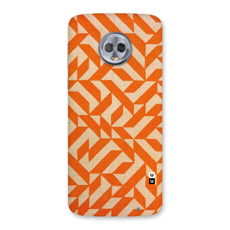 Orange Beige Pattern Back Case for Moto G6 Plus