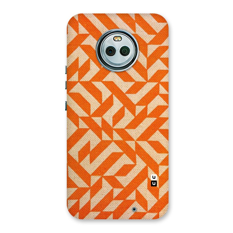 Orange Beige Pattern Back Case for Moto X4