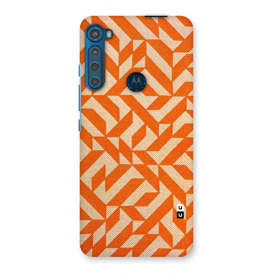 Orange Beige Pattern Back Case for Motorola One Fusion Plus