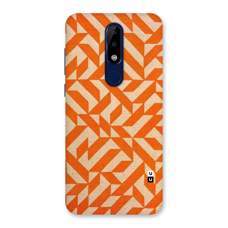 Orange Beige Pattern Back Case for Nokia 5.1 Plus