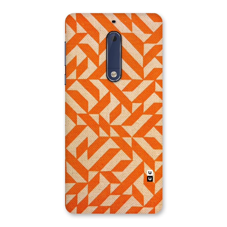 Orange Beige Pattern Back Case for Nokia 5