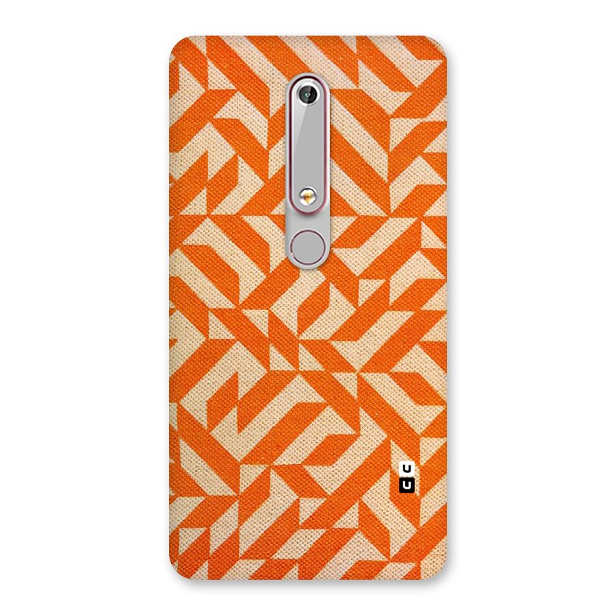 Orange Beige Pattern Back Case for Nokia 6.1
