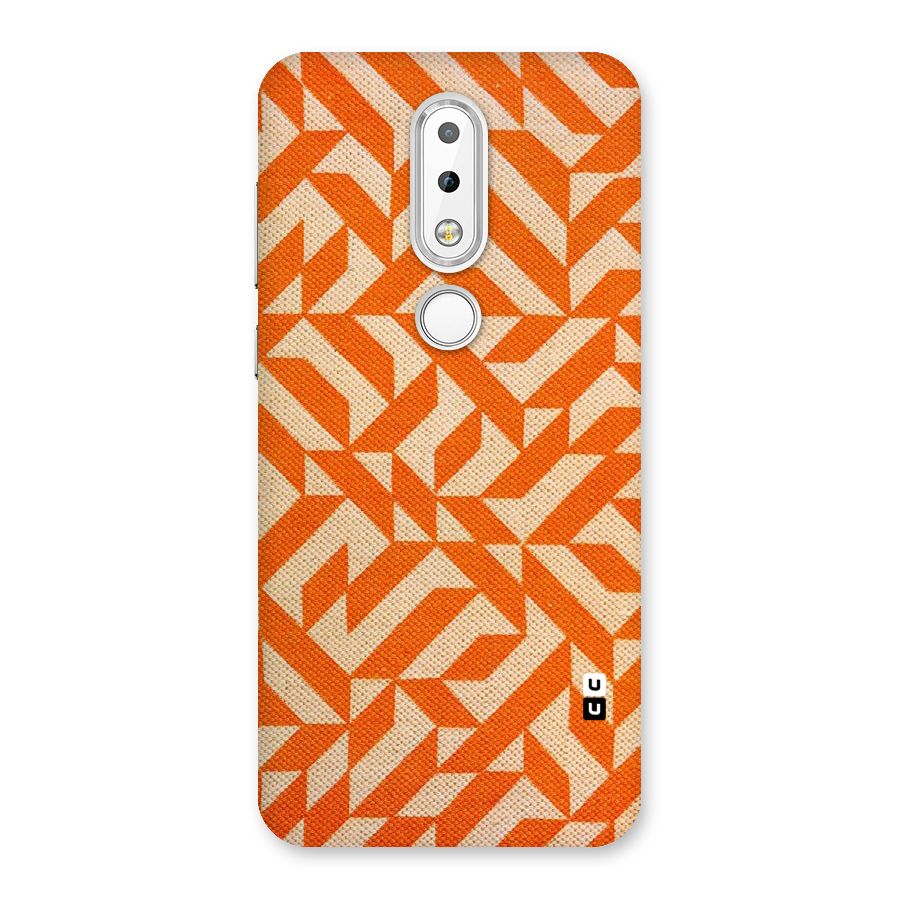Orange Beige Pattern Back Case for Nokia 6.1 Plus