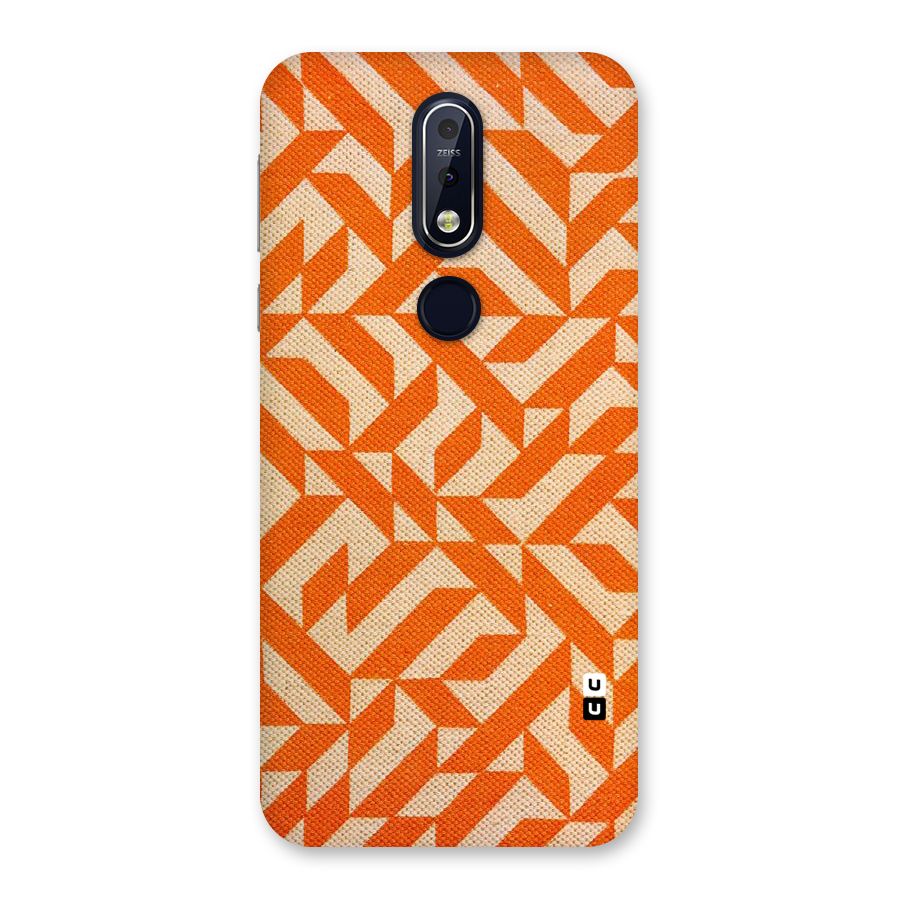 Orange Beige Pattern Back Case for Nokia 7.1