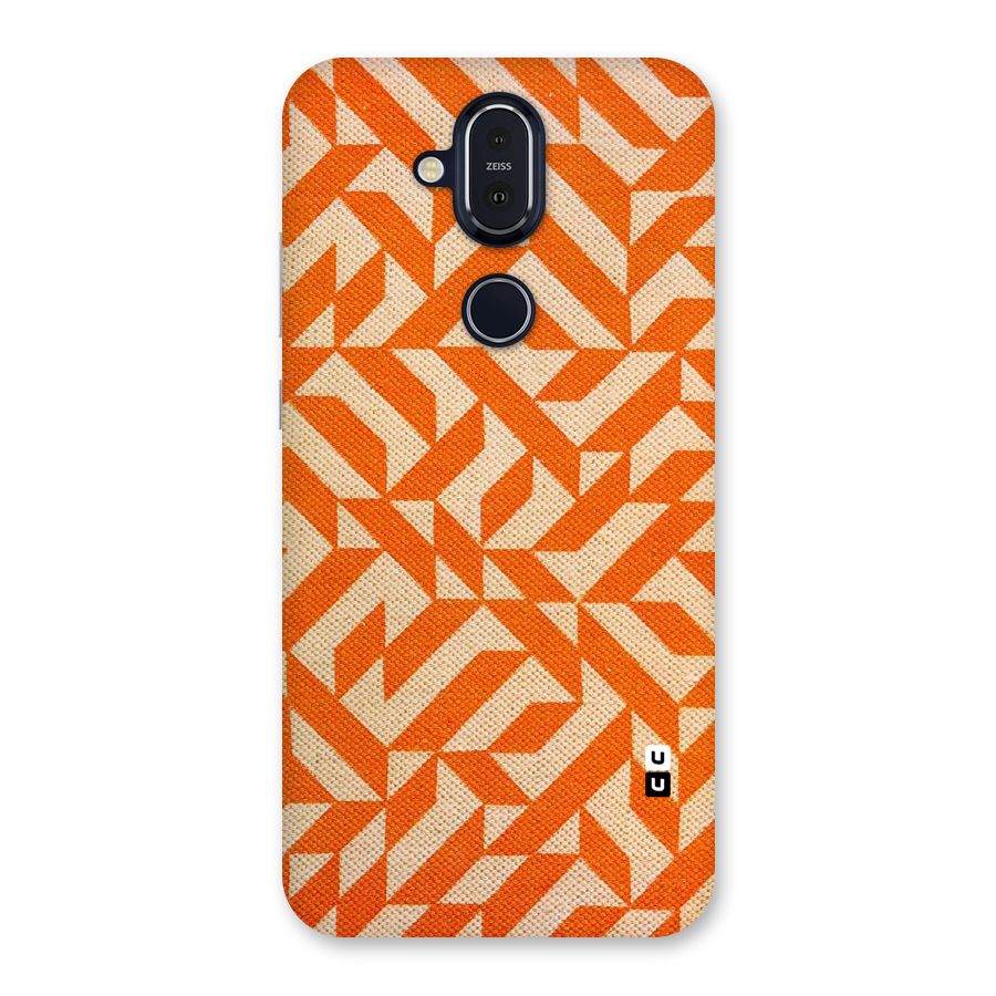 Orange Beige Pattern Back Case for Nokia 8.1
