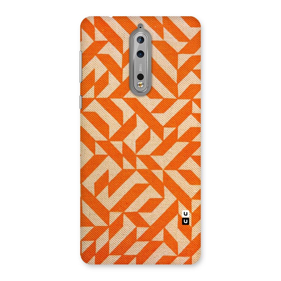 Orange Beige Pattern Back Case for Nokia 8