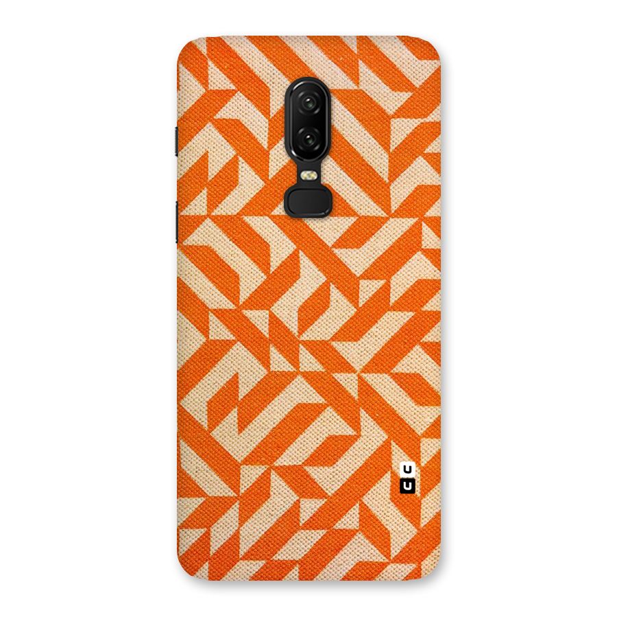 Orange Beige Pattern Back Case for OnePlus 6