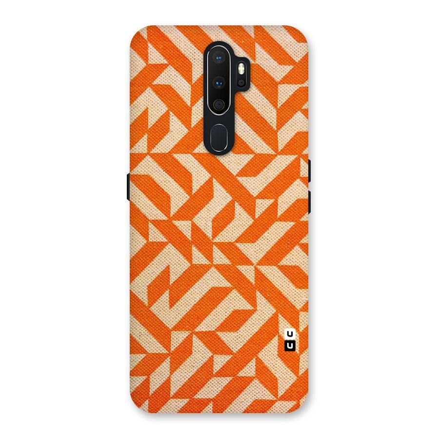 Orange Beige Pattern Back Case for Oppo A5 (2020)