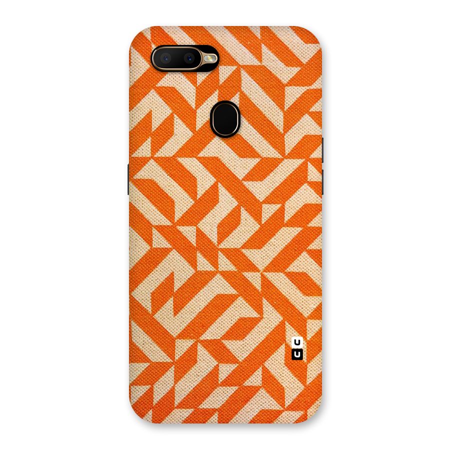 Orange Beige Pattern Back Case for Oppo A5s