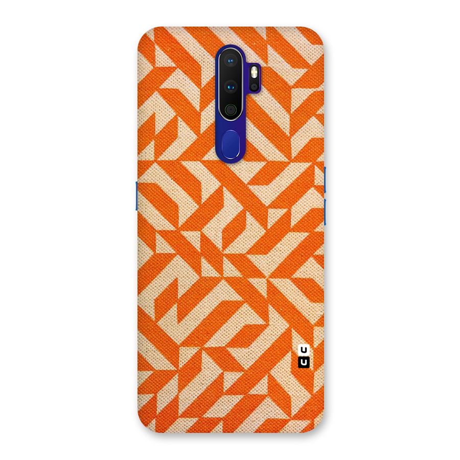 Orange Beige Pattern Back Case for Oppo A9 (2020)