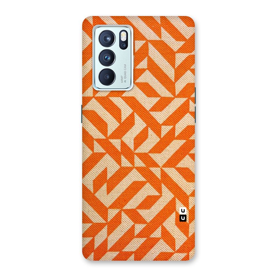 Orange Beige Pattern Back Case for Oppo Reno6 Pro 5G