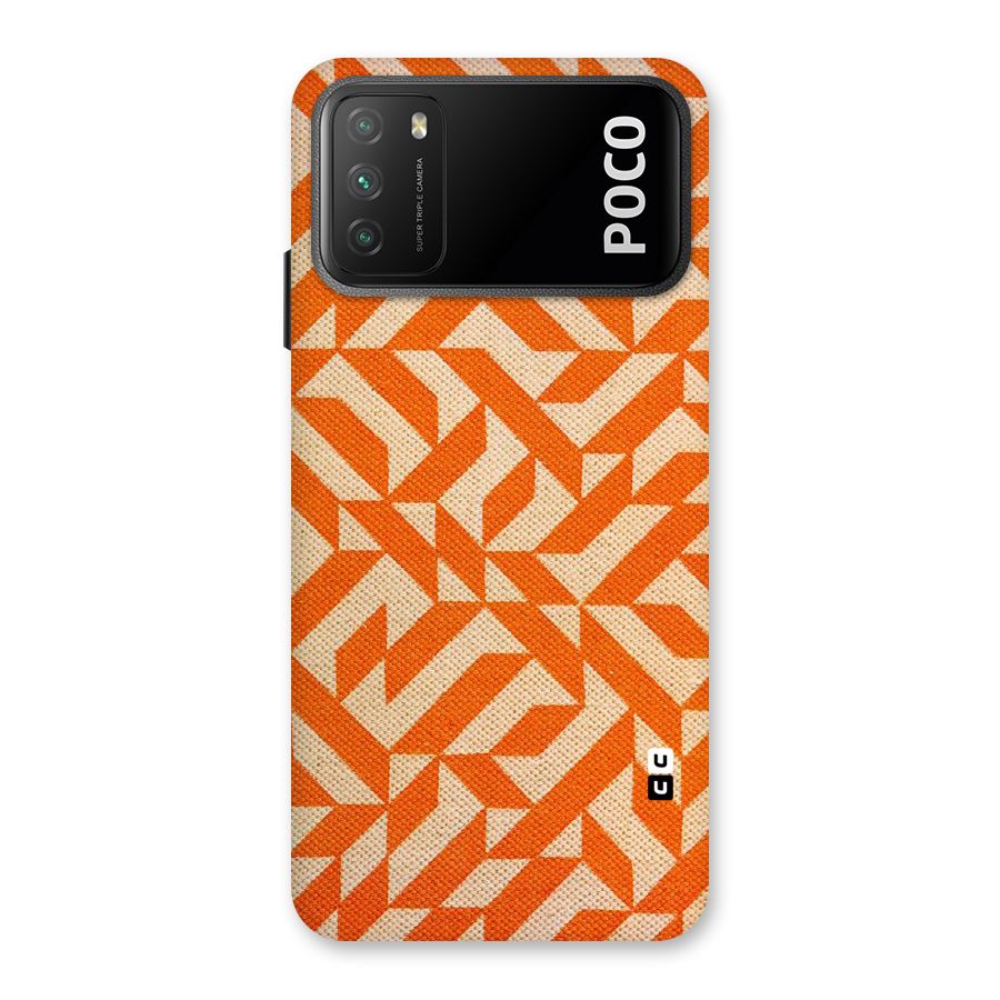 Orange Beige Pattern Back Case for Poco M3