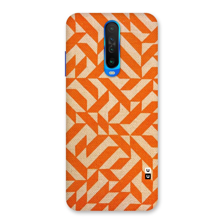Orange Beige Pattern Back Case for Poco X2