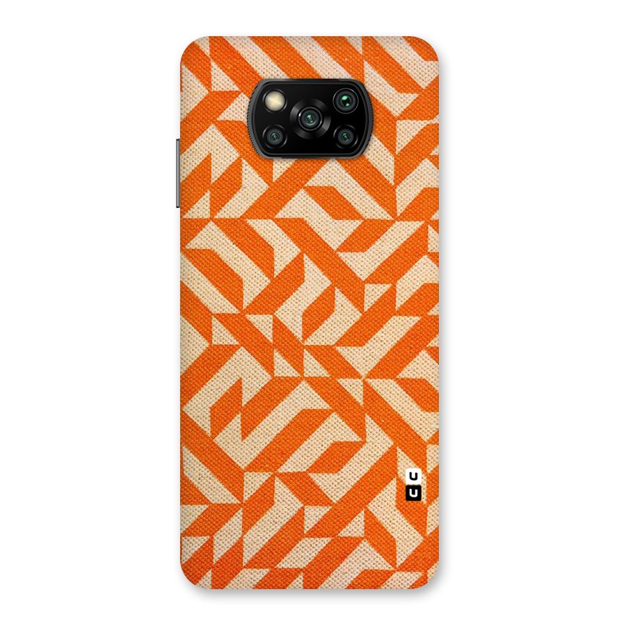 Orange Beige Pattern Back Case for Poco X3