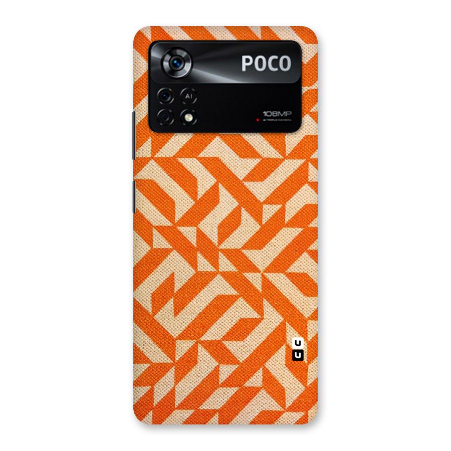 Orange Beige Pattern Back Case for Poco X4 Pro 5G