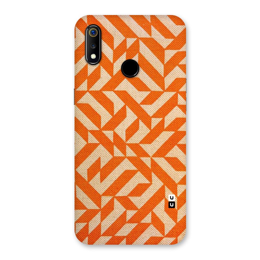 Orange Beige Pattern Back Case for Realme 3