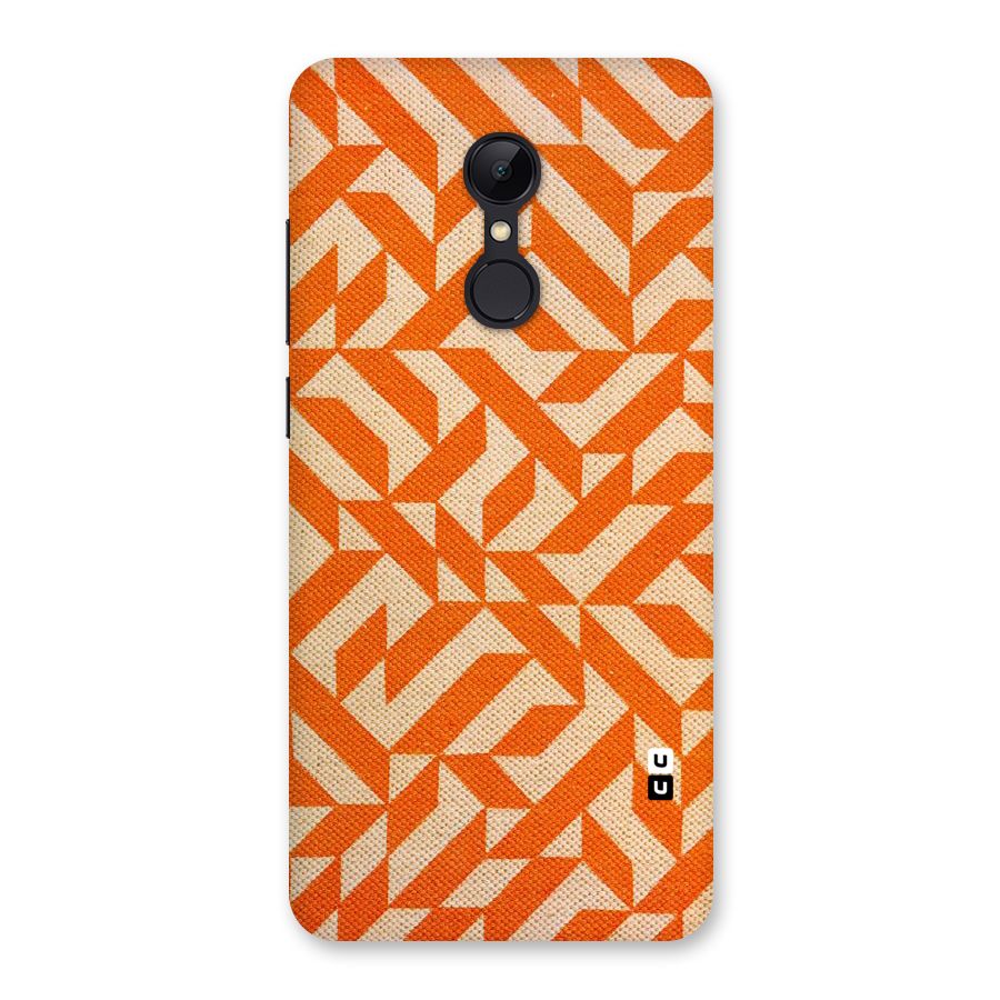 Orange Beige Pattern Back Case for Redmi 5