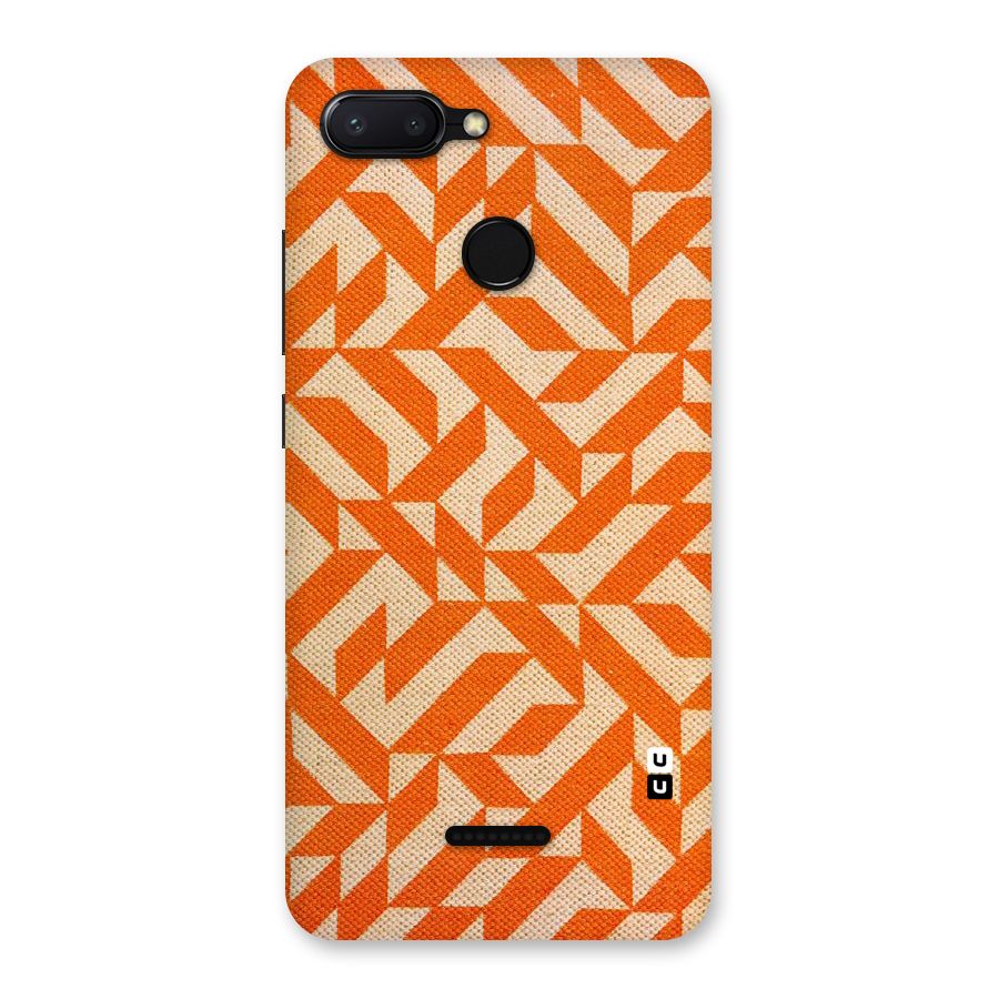 Orange Beige Pattern Back Case for Redmi 6