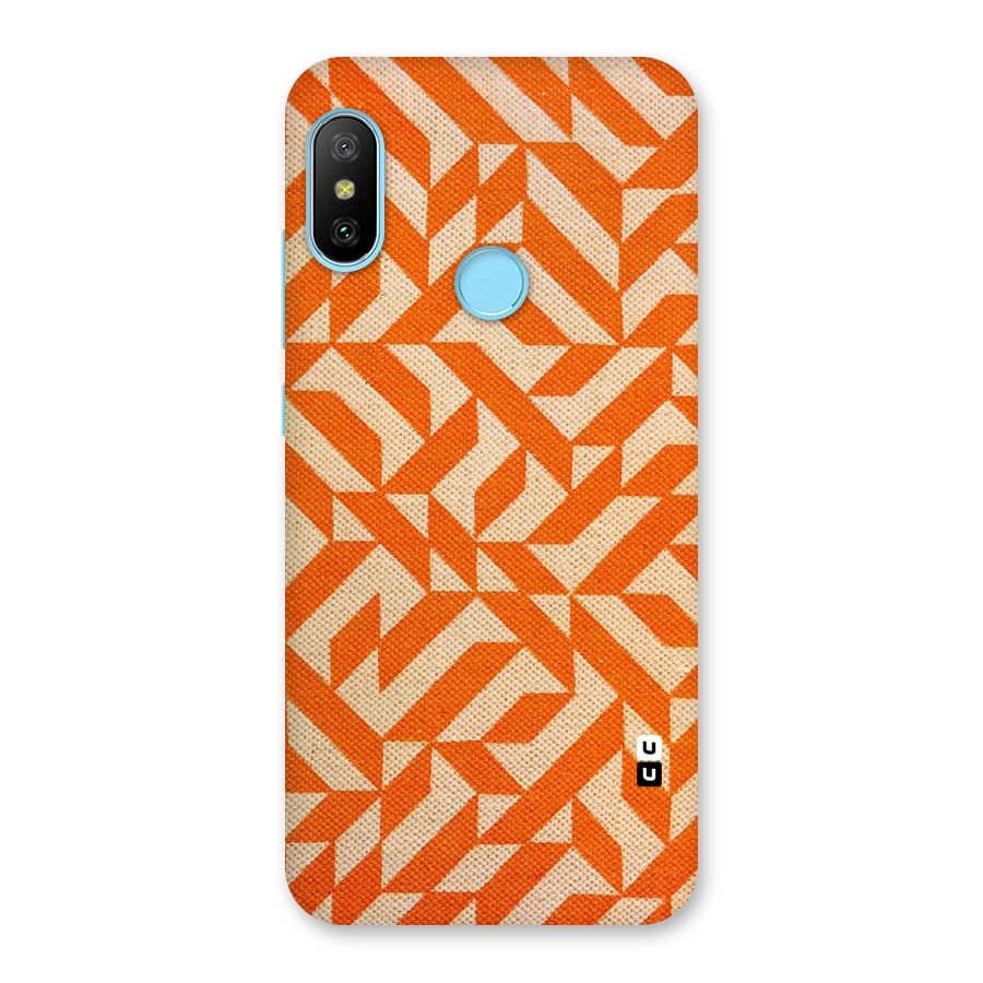 Orange Beige Pattern Back Case for Redmi 6 Pro