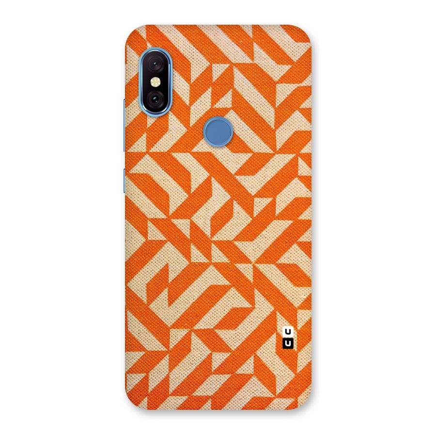 Orange Beige Pattern Back Case for Redmi Note 6 Pro