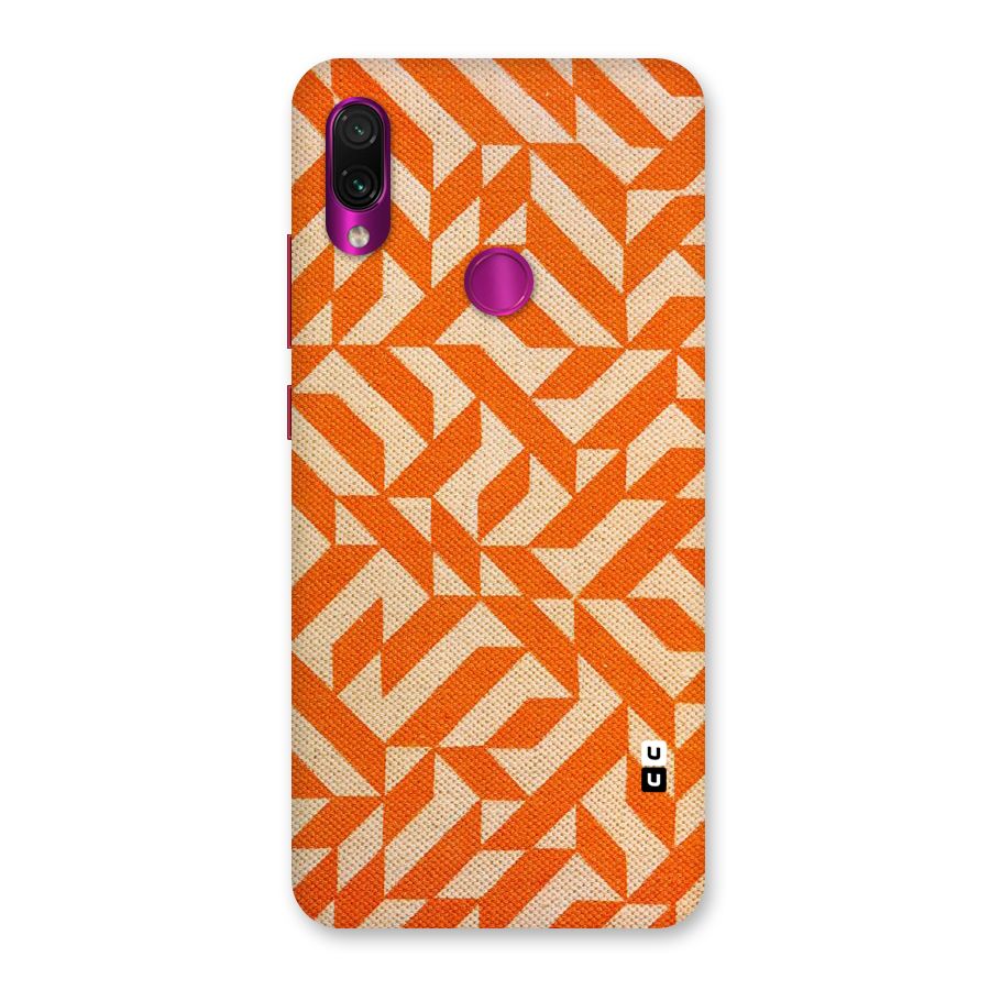 Orange Beige Pattern Back Case for Redmi Note 7 Pro