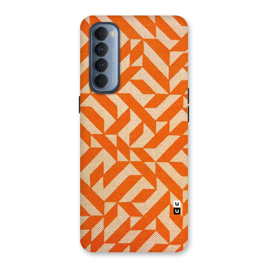 Orange Beige Pattern Back Case for Reno4 Pro
