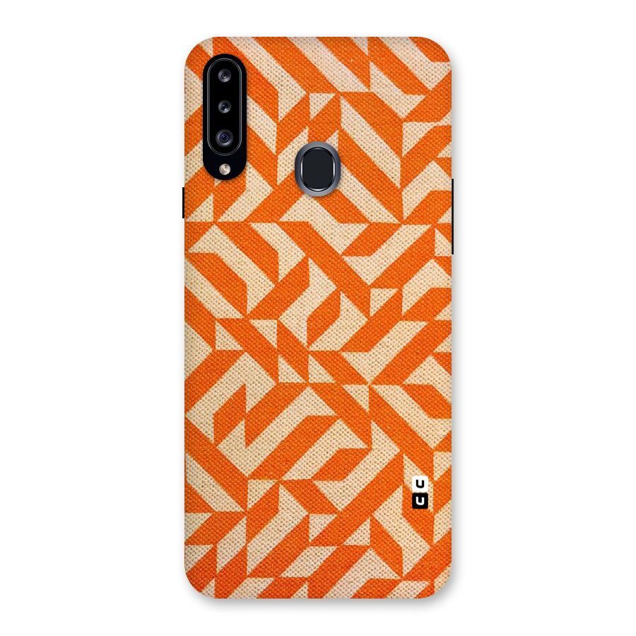 Orange Beige Pattern Back Case for Samsung Galaxy A20s