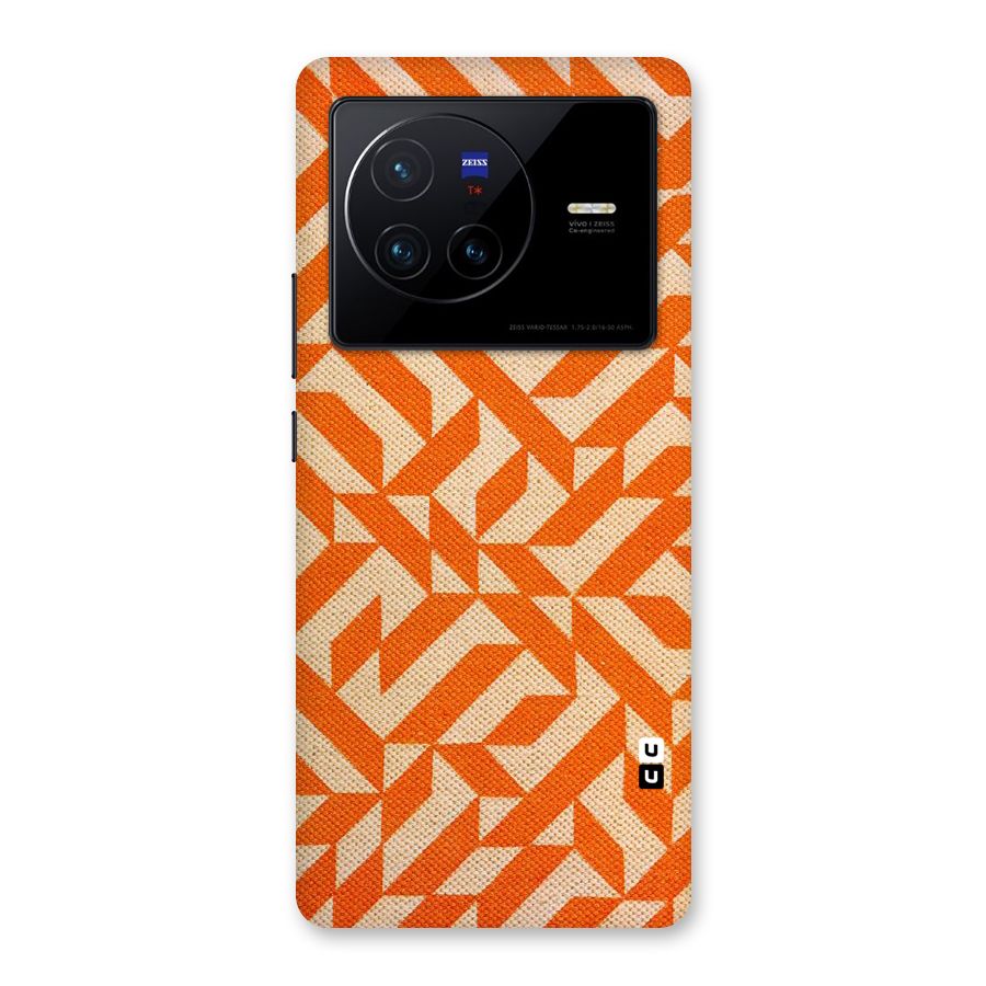 Orange Beige Pattern Back Case for Vivo X80