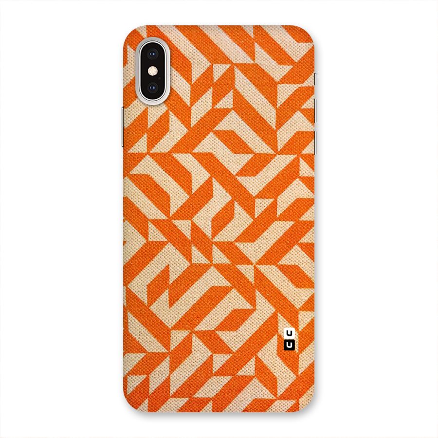 Orange Beige Pattern Back Case for iPhone XS Max