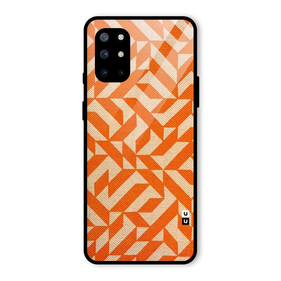 Orange Beige Pattern Glass Back Case for OnePlus 8T