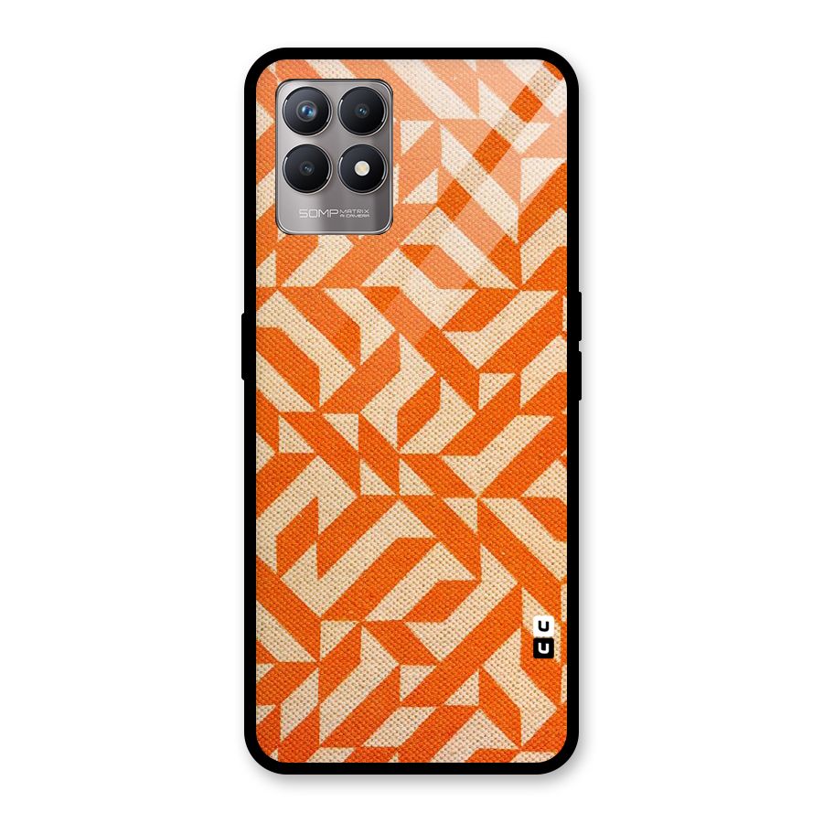 Orange Beige Pattern Glass Back Case for Realme Narzo 50
