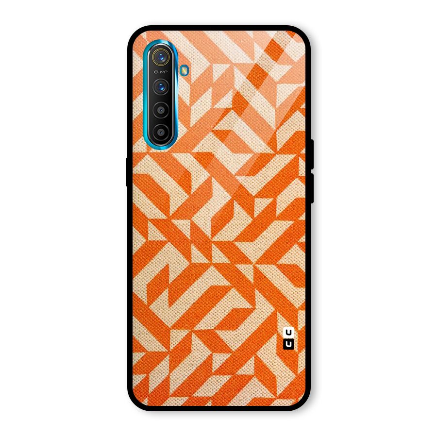 Orange Beige Pattern Glass Back Case for Realme X2