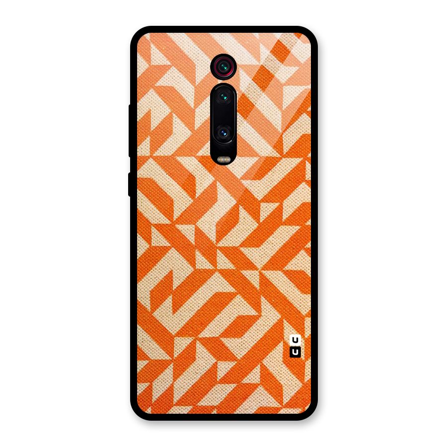 Orange Beige Pattern Glass Back Case for Redmi K20 Pro