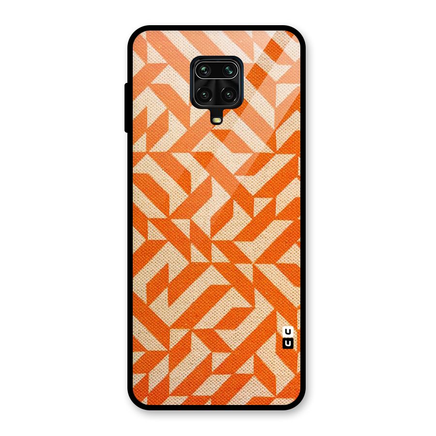 Orange Beige Pattern Glass Back Case for Redmi Note 10 Lite