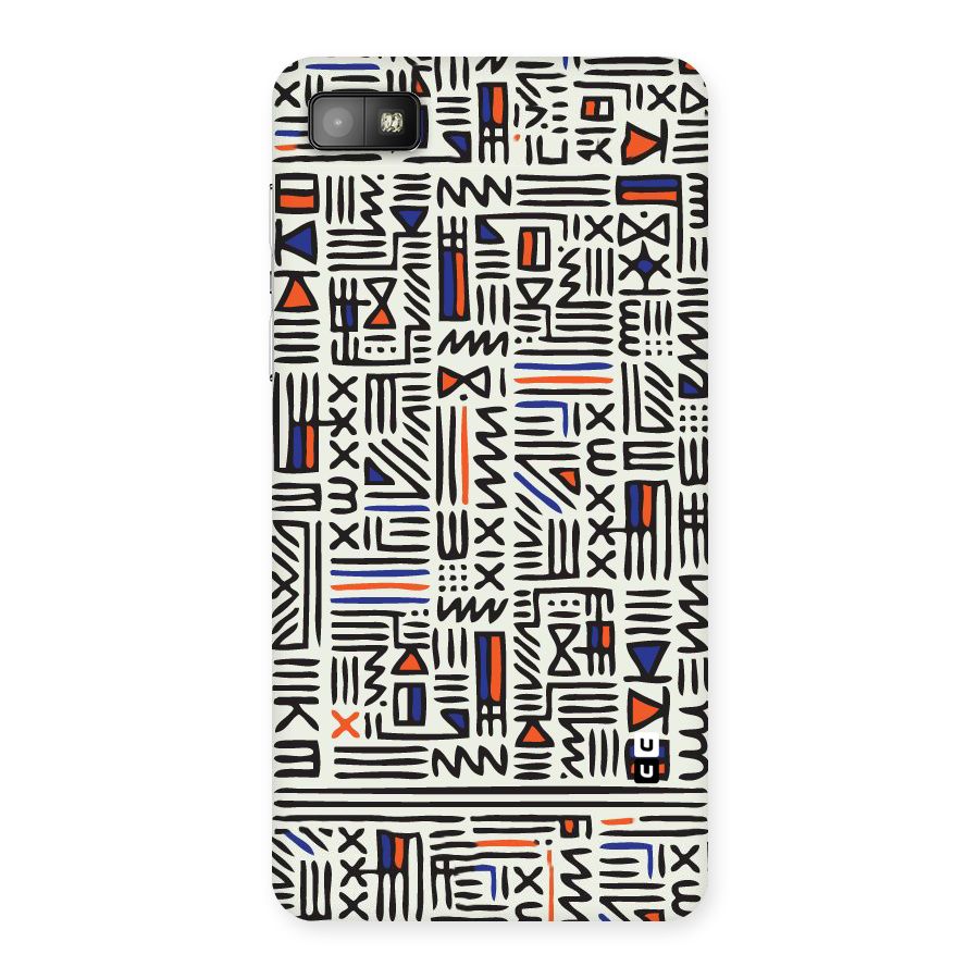 Orange Blue Number Back Case for Blackberry Z10